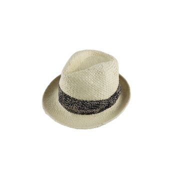 Chapeau de paille femme avec bandeau noir 1