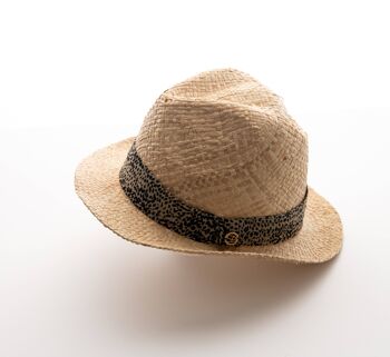 Chapeau de paille femme avec bandeau noir 2