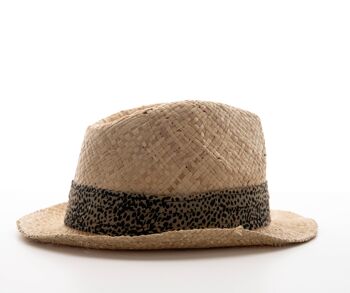 Chapeau de paille femme avec bandeau noir 4