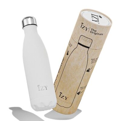 Thermosflasche Weiß 500ML & Trinkflasche / Wasserflasche / Thermoskanne / Flasche / isoliert / Wasser