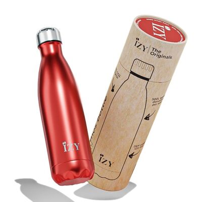 Bottiglia termica rossa 500 ml e bottiglia per bere / bottiglia d'acqua / thermos / bottiglia / isolata / acqua / bottiglia sottovuoto