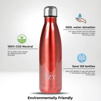 Bouteille thermos rouge 500ML & bouteille à boire/bouteille d'eau/thermos/bouteille/isolé/eau/bouteille sous vide 3