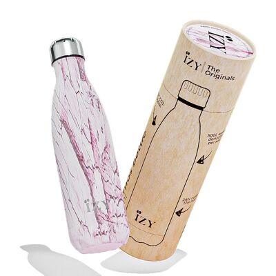 Thermosflasche Pink 500ML & Trinkflasche / Wasserflasche / Thermoskanne / Flasche / isoliert / Wasser