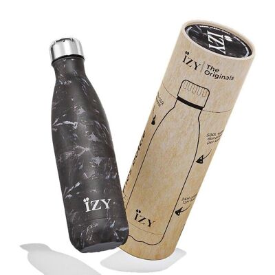 Bottiglia termica nera 500ML e bottiglia per bere / bottiglia d'acqua / thermos / bottiglia / isolata / acqua / bottiglia sottovuoto
