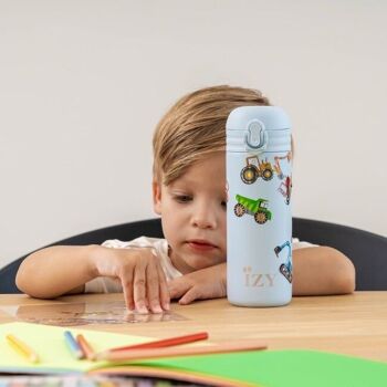 IZY Children x Blue Machines - 350 ml & Gourde / gourde / thermos / bouteille / isotherme / eau / école / tasse / Bouteille sous vide 5