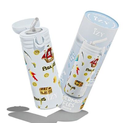 IZY Children x Blue Pirates - 350 ml e borraccia / borraccia / thermos / borraccia / isolata / acqua / scuola / tazza / thermos