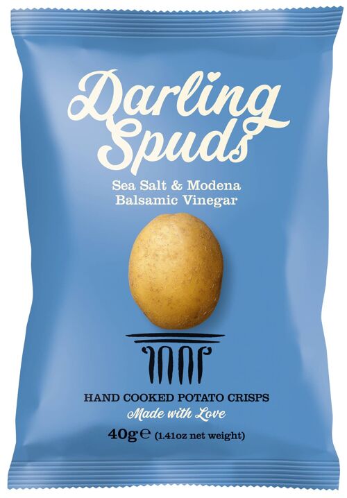 Darling Spuds Sea salt & modena balsamic vinegar crisps 40g