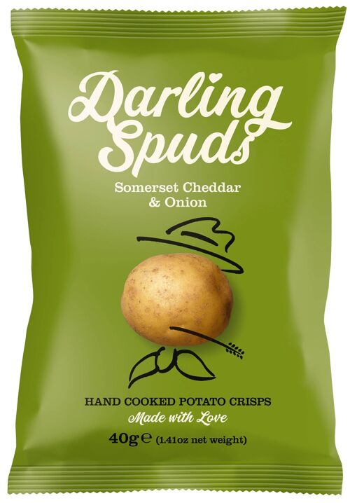 Darling Spuds Somerset Cheddar and onion crisps 40g
