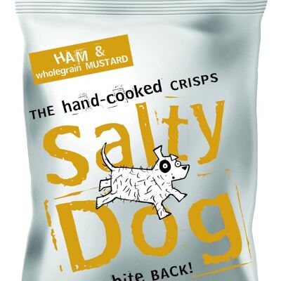 Salty dog hand cooked crisps, Ham & mustard 30 x 40g