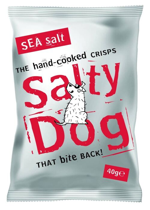 Salty dog hand cooked crisps, Sea salt 40g