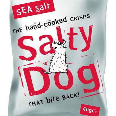 Salty dog hand cooked crisps, Sea salt 40g