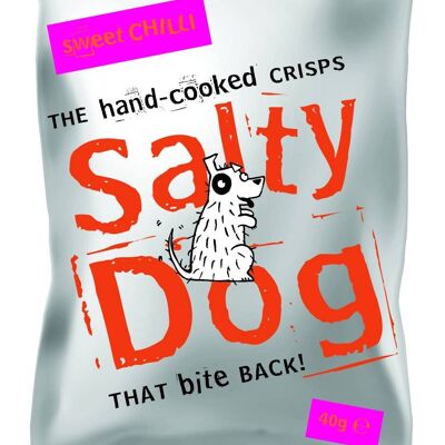 Salty dog hand cooked crisps, Sweet chilli 40g