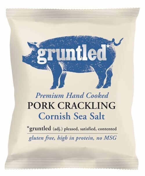 UK only Gruntled Cornish sea salt Premium pork crackling 35g