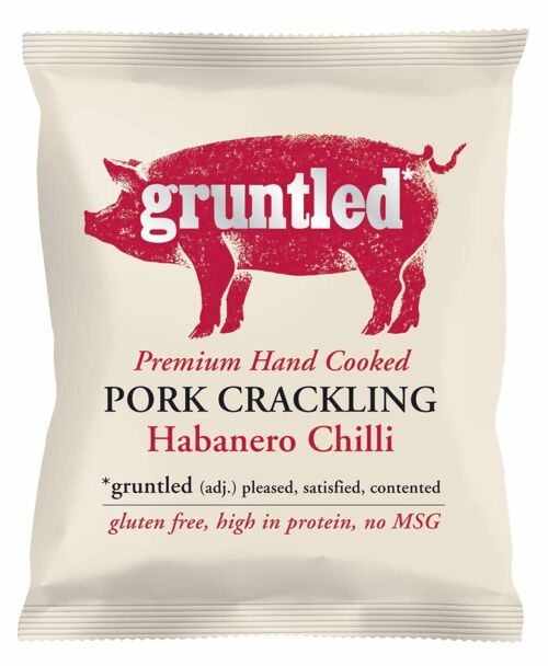 UK Only Gruntled Habanero Chilli premium pork crackling 35g