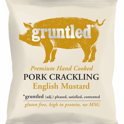 UK only Gruntled ham and mustard pork crackling 20 x 35g