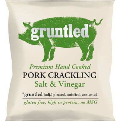 UK only Gruntled Salt & vinegar Premium pork crackling 35g