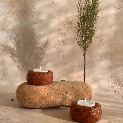 Flur | Candle Holders 01 | Burnt Ochre