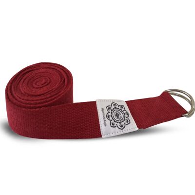 Cintura Yoga Verde Albero Rosso 100% Cotone 38 Mm X 2,5 Mm