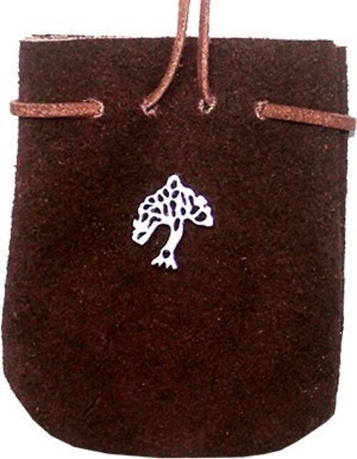 SUEDE POUCH BROWN- TREE