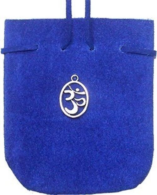 SUEDE POUCH COBALT- OVAL OM