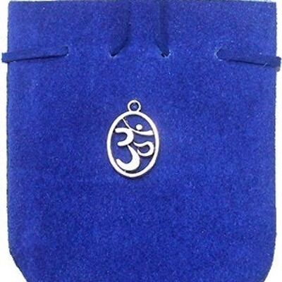 SUEDE POUCH COBALT- OVAL OM