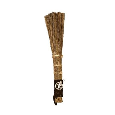 Broom With Metal Tree Of Life Symbol