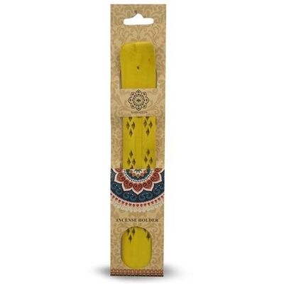 Green Tree Wooden Incense Holder Yellow