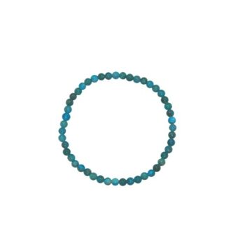 Bracelet perlé Apatite 4 mm