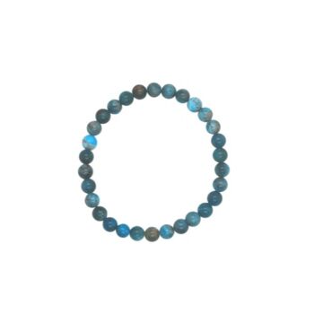 Bracelet perlé Apatite 6 mm