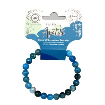 Bracciale con perline di apatite 8 mm