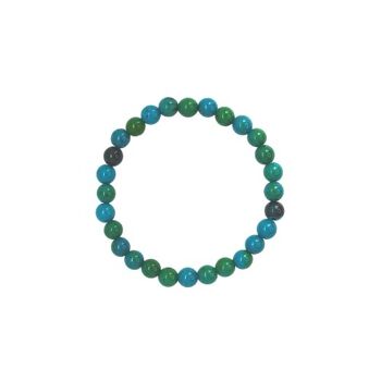 Bracelet perlé Chrysocolle 6 mm