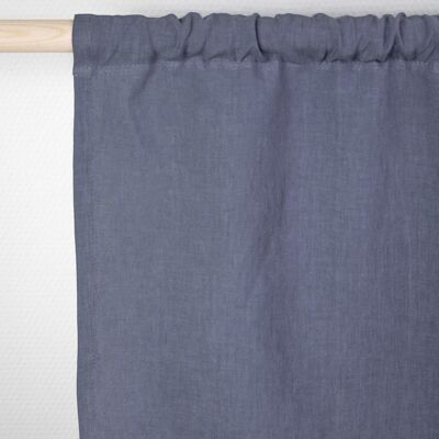 Rod pocket linen curtain in Blue Gray - 53x64" / 135x163cm