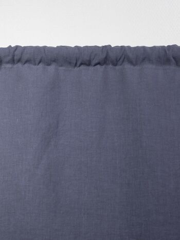 Rideau en lin avec passe-tringle bleu gris - 53x64" / 135x163cm 3