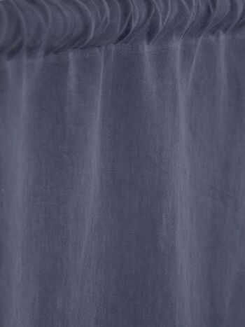 Rideau en lin avec passe-tringle bleu gris - 53x64" / 135x163cm 4