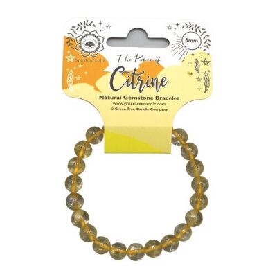 Pulsera de citrino con cuentas 8 mm