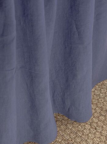 Rideau en lin avec passe-tringle bleu gris - 53x76" / 135x193cm 6