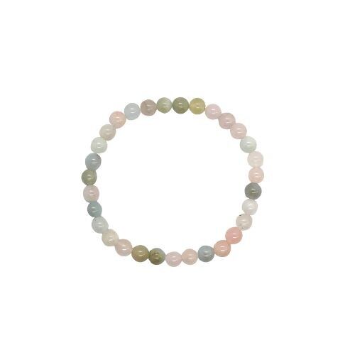 Bracciale con perline Morganite 6 mm