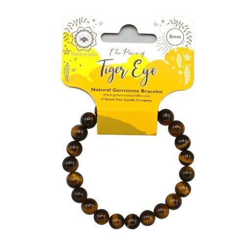 Bracciale con perline Occhio di Tigre 8 mm