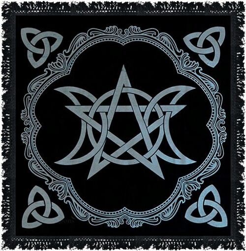 Altar Cloth Triple Moon Pentagram 60X60 cm