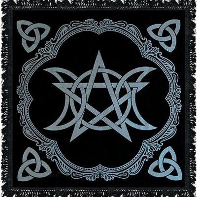 Altartuch Dreifachmond Pentagramm 60X60 cm
