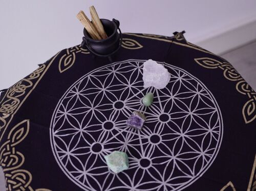 Cotton Altar cloth 24"x24"  Flower of Life