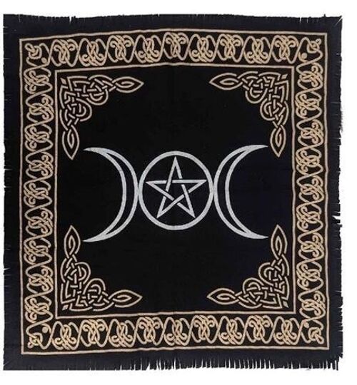 Cotton Altar cloth 24"x24" TRIPLE MOON