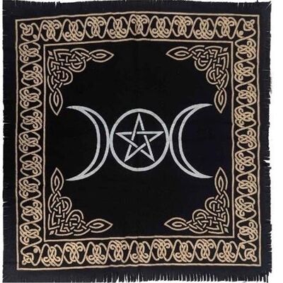 Cotton Altar cloth 24"x24" TRIPLE MOON