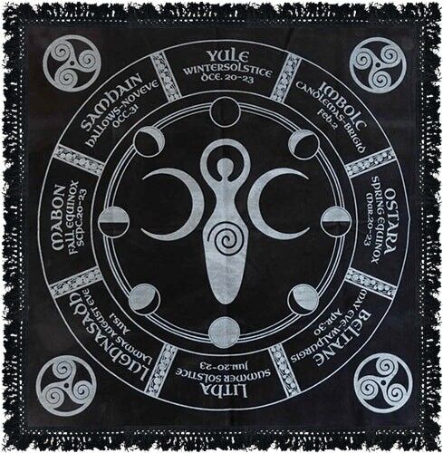 Rueda Pagana del Año Mantel de Altar 60X60 cms