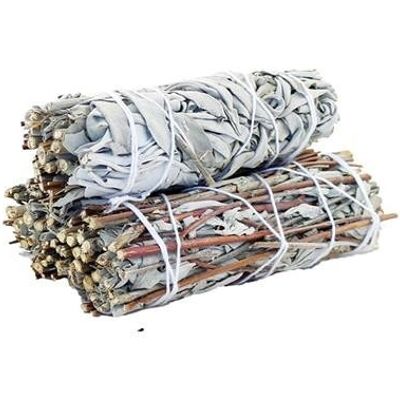 White Sage & Royal Sage Smudge Stick 10cm (precio por ud)