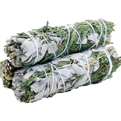 Barra de incienso de salvia blanca y cedro de 22 cm