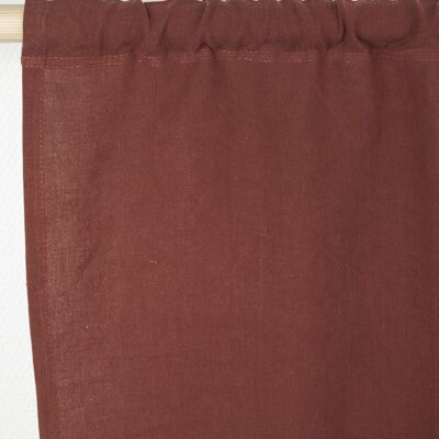 Rod pocket linen curtain in Terracotta - 53x64" / 135x163cm