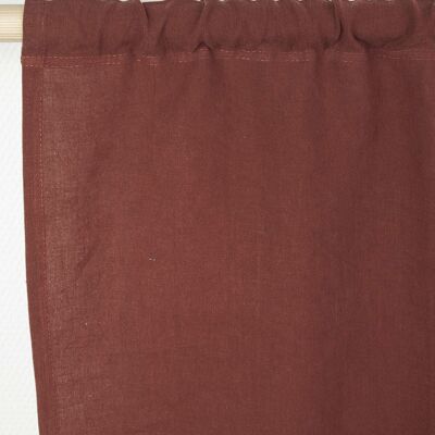 Rod pocket linen curtain in Terracotta - 53x84" / 135x213cm