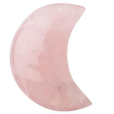 Luna creciente de cuarzo rosa