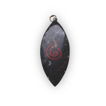 Pendentif Orgone Forme Ovale-Shungite-Spirale